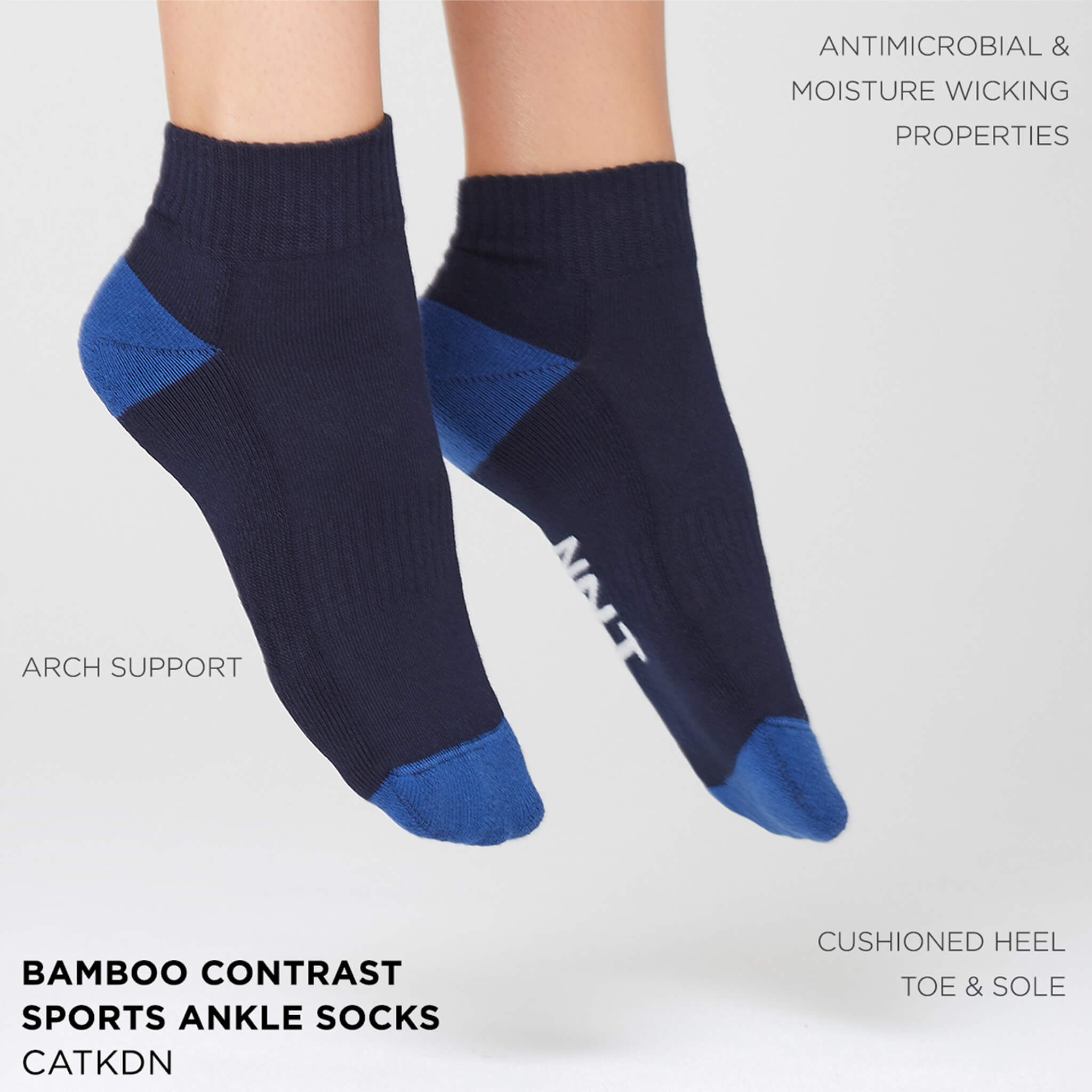Bamboo Contrast Sports Ankle Socks