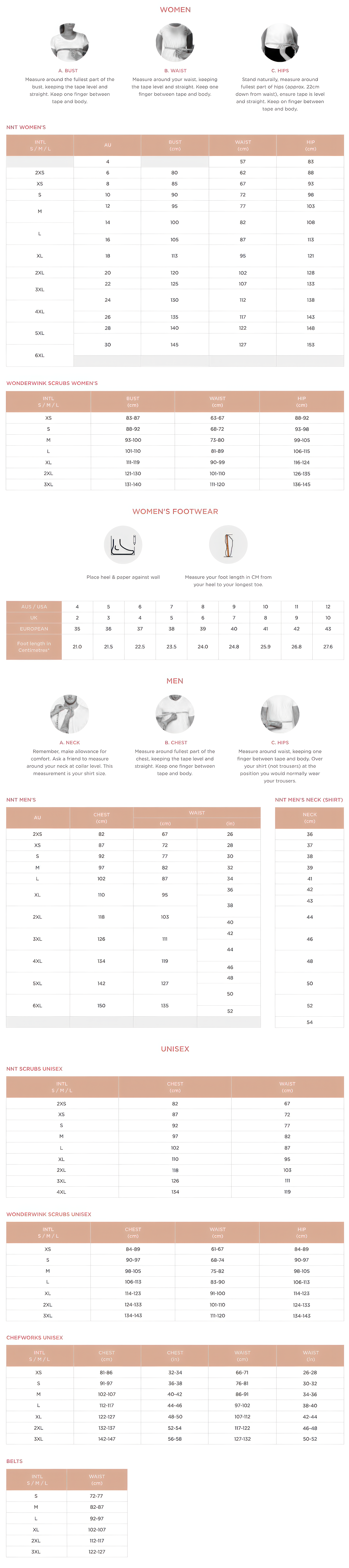 NNT Size Guide