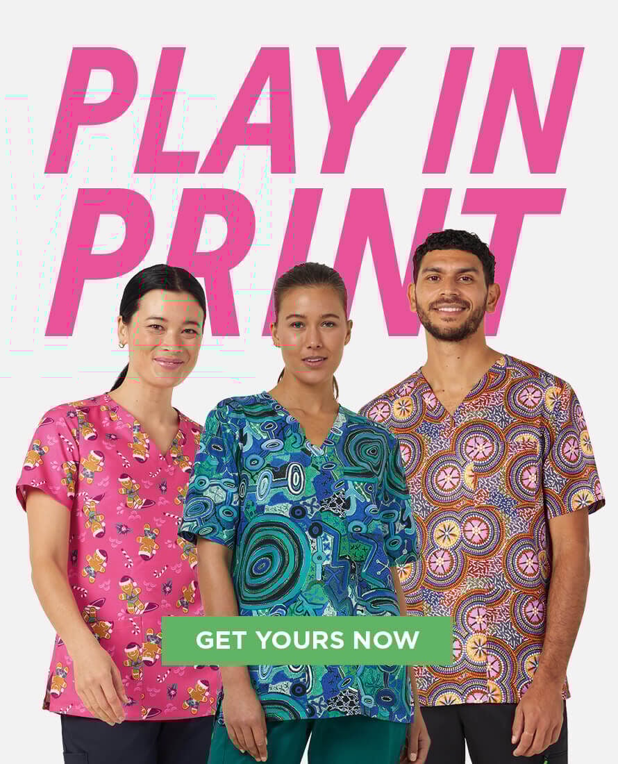 Play in Print - get your printed scrub top now