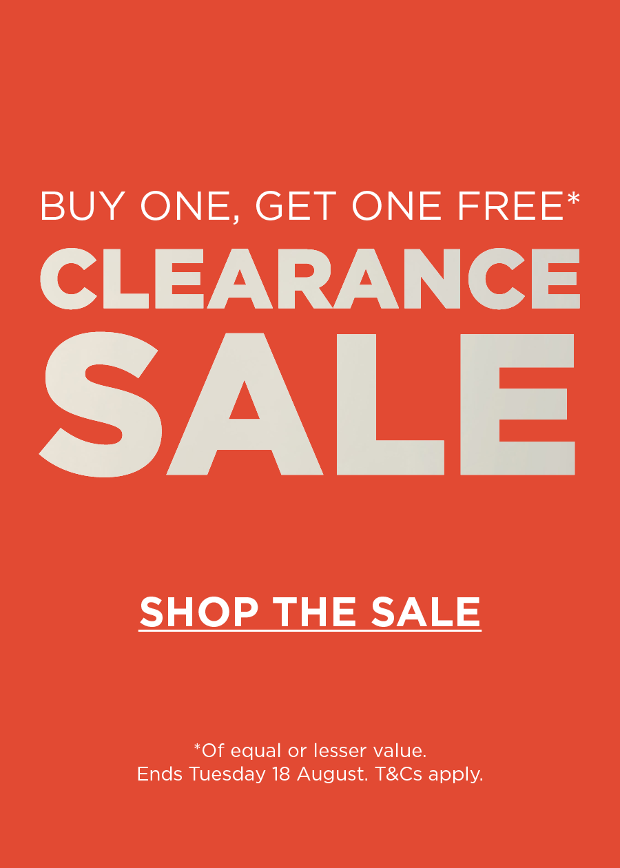 Buy one, get one FREE!* - Shop Clearance