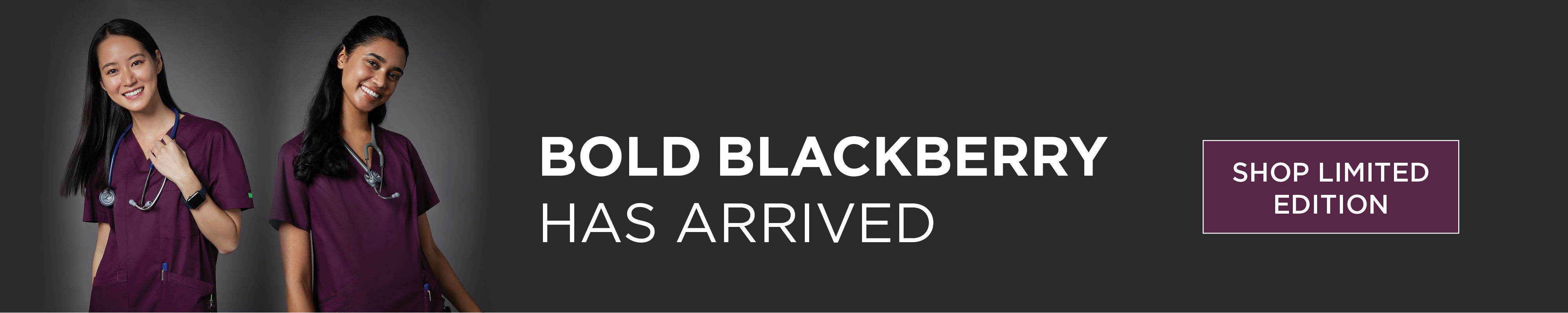 Bold Blackberry Scrubs have arrived - Shop Now