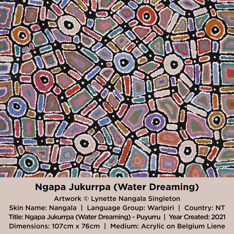 Lynette's Ngapa Jukurrpa (Water Dreaming) print