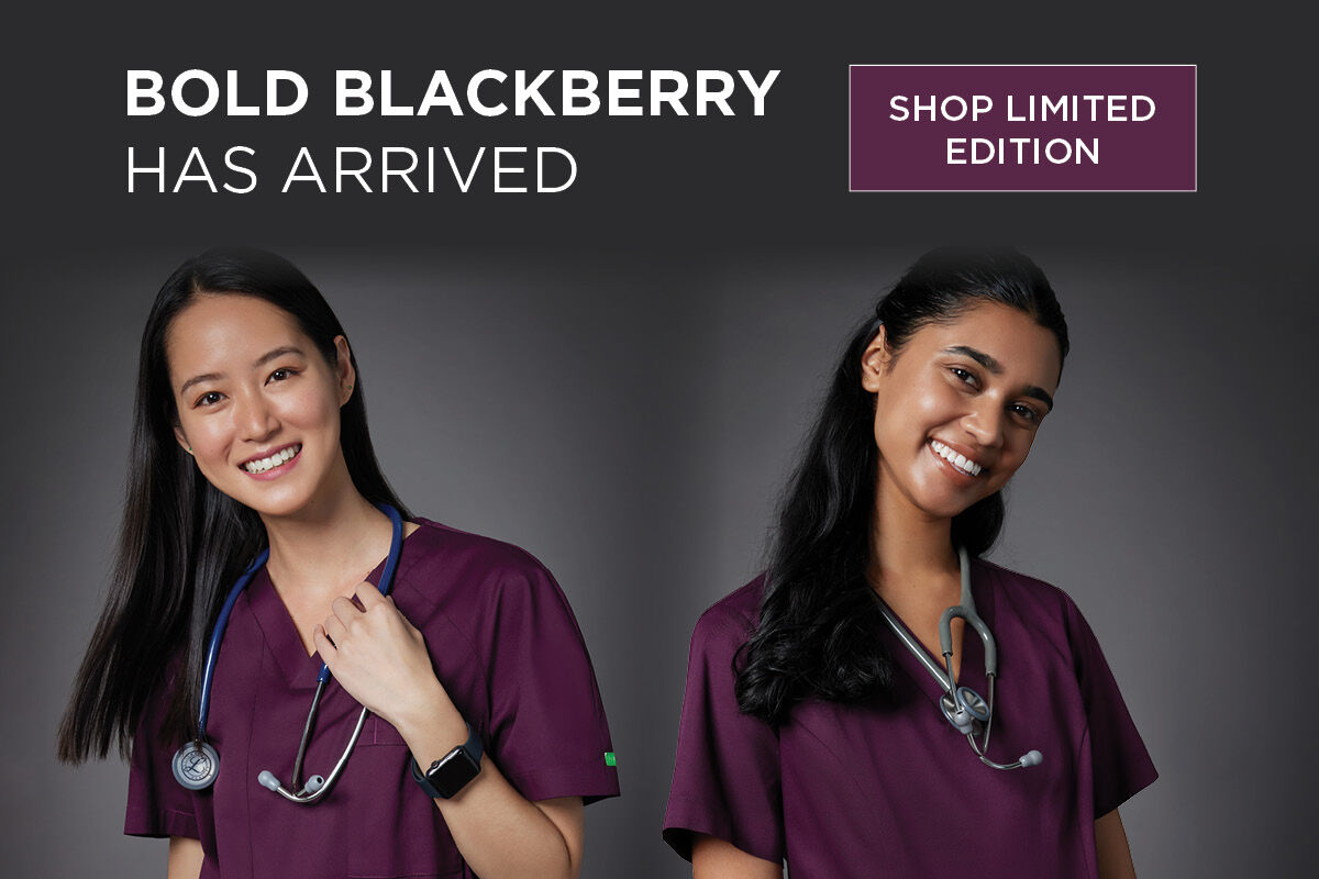 Bold Blackberry scrubs have arrived - Shop Now