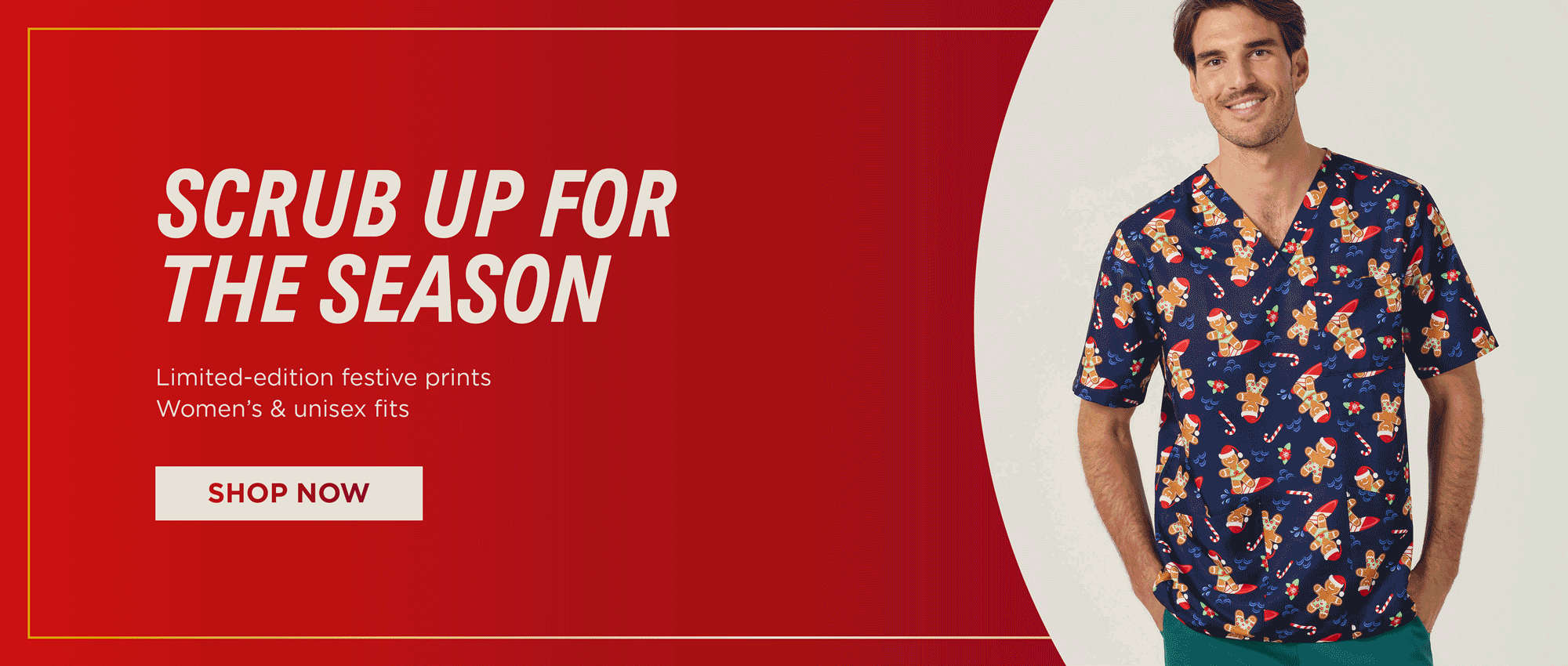 Scrub up for the season - shop limited-edition festive scrubs