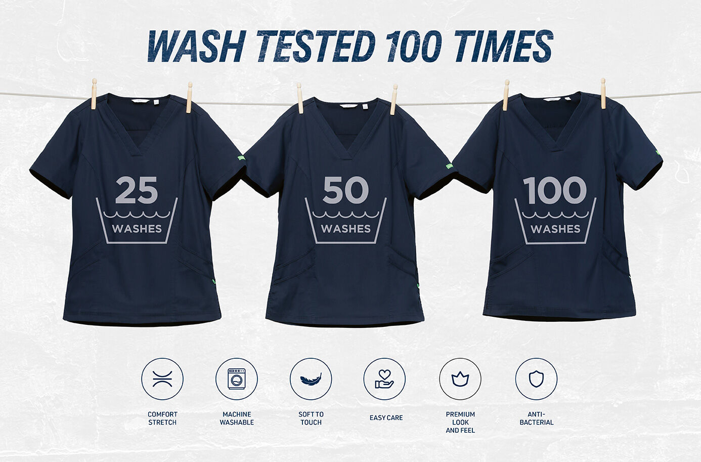 Wash tested 100 times