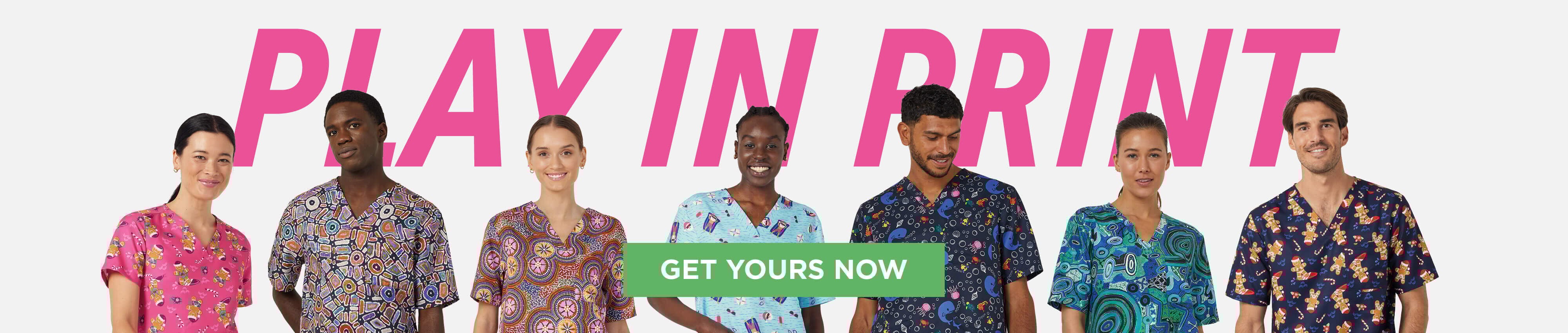 Play in Print - Get your printed scrub top now