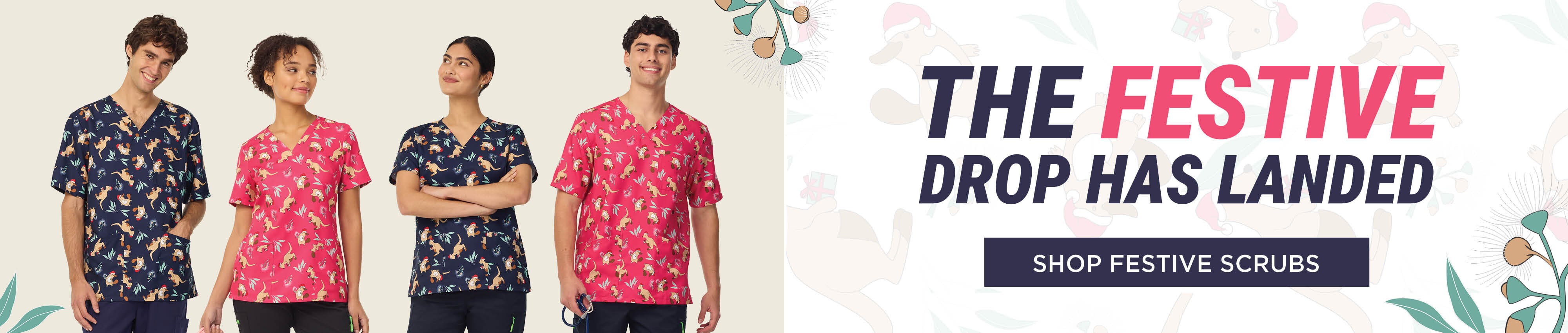 The Festive Drop Has Landed - Shop Festive Scrub Tops
