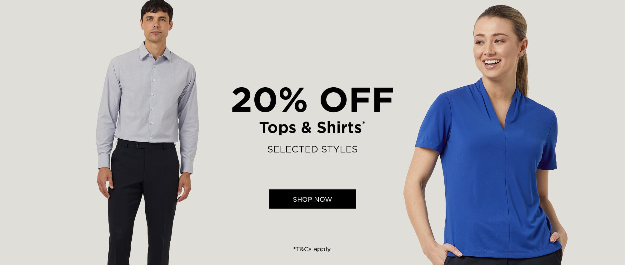 Now on: 20% off Selected Tops & Shirts*