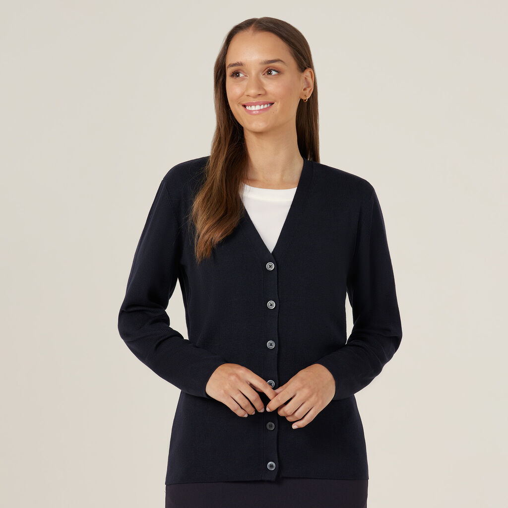 Acrylic Button Front Cardigan