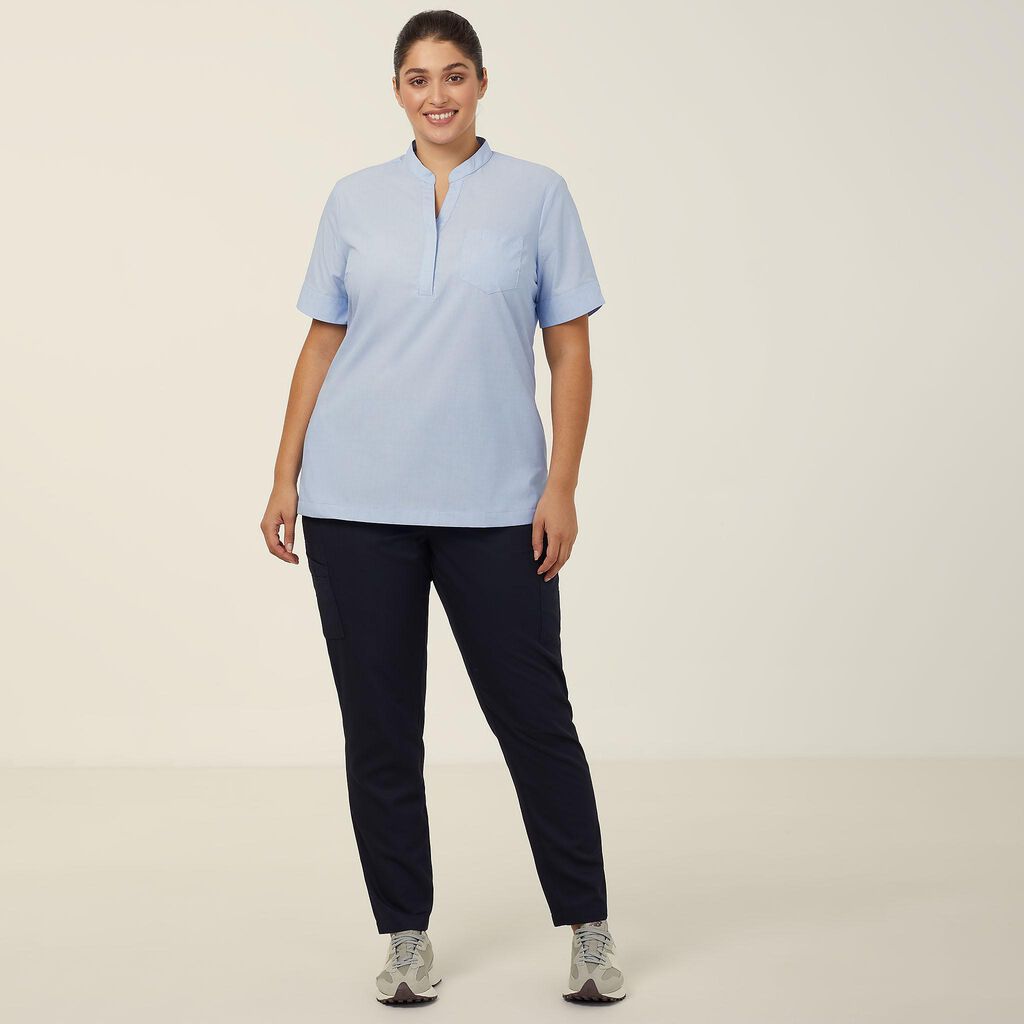 Poly Cotton End On End Short Sleeve Tunic