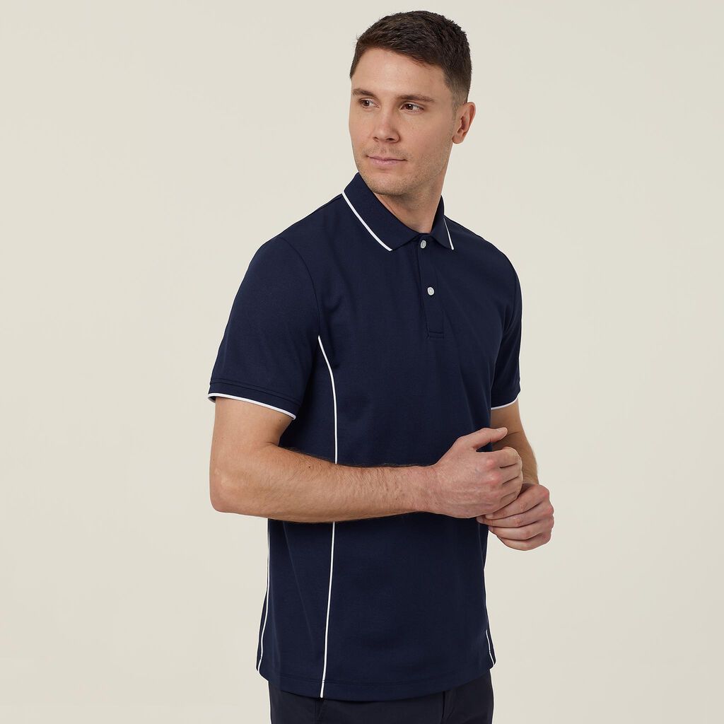 Antibacterial Polyface Short Sleeve Tipped Polo