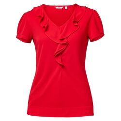 Matt Jersey Cap Sleeve Ruffle T-Top