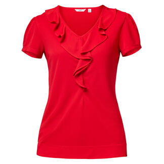 Matt Jersey Cap Sleeve Ruffle T-Top