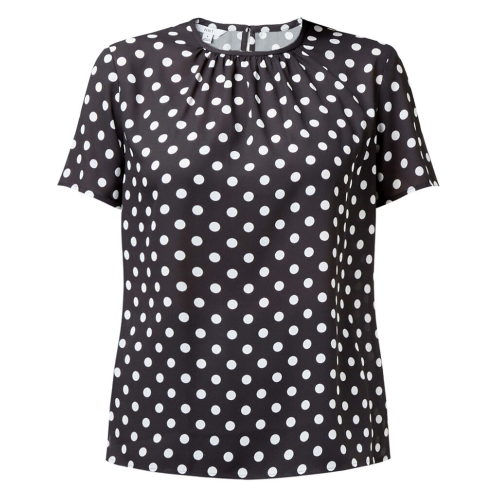 Short Sleeve Spot Blouse