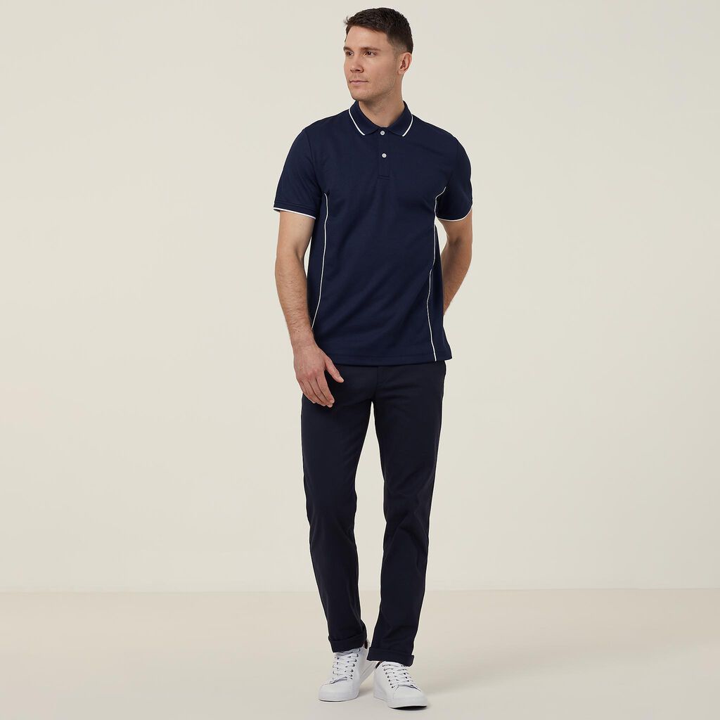 Antibacterial Polyface Short Sleeve Tipped Polo