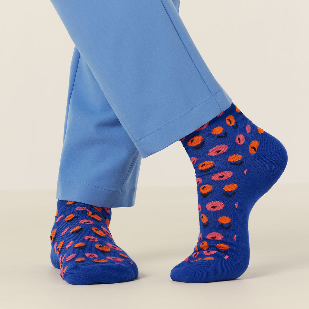 Peach Blossom Crew Socks