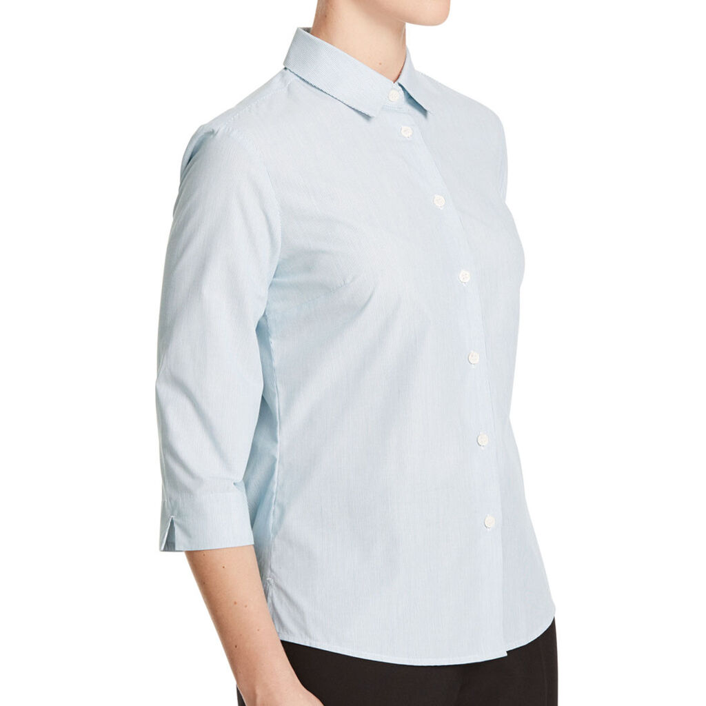 Textured Stripe 3/4 Sleeve Shirt