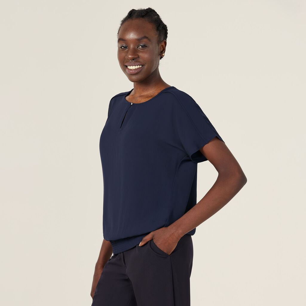 Georgie Short Sleeve Rib Hem Top