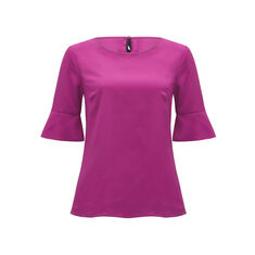 French Georgette Fluted Sleeve Top
