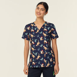 Native Festive Scrub Top
