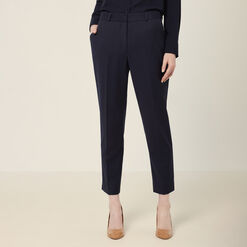 Wool Blend Twill Secret Waist Slim Leg Pant