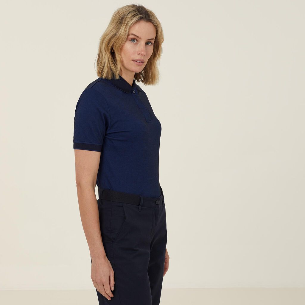 Textured Cotton Poly Short Sleeve Polo