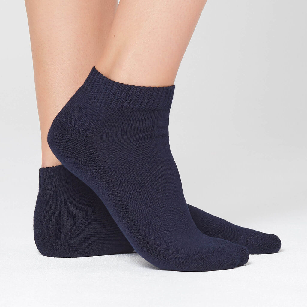 Bamboo 3 Pack Ankle Socks, navy