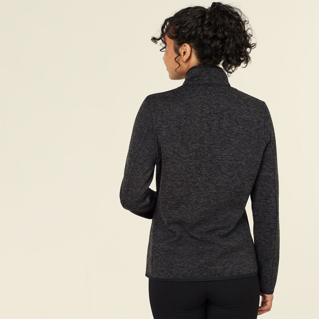 Textured Fleece Zip Front Jacket