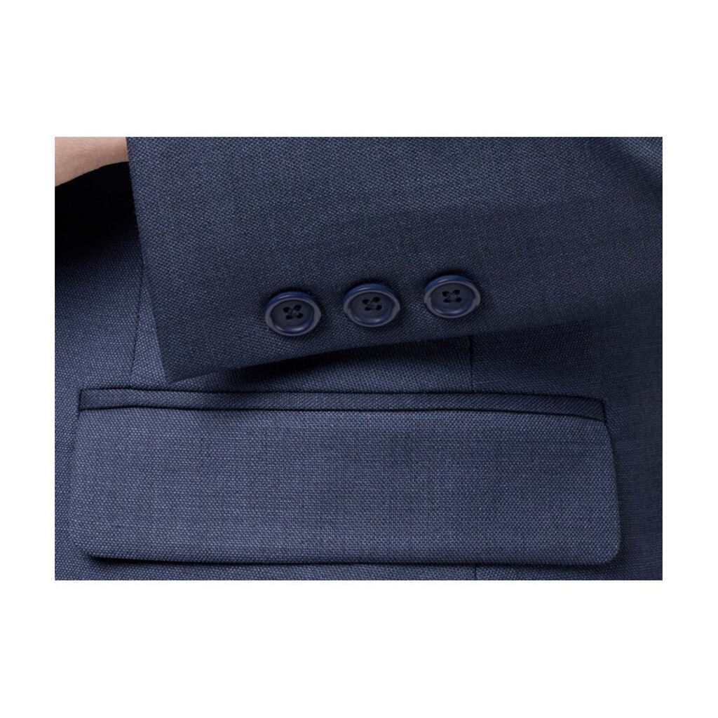 Sharkskin 2 Button Mid-Length Detail Jacket