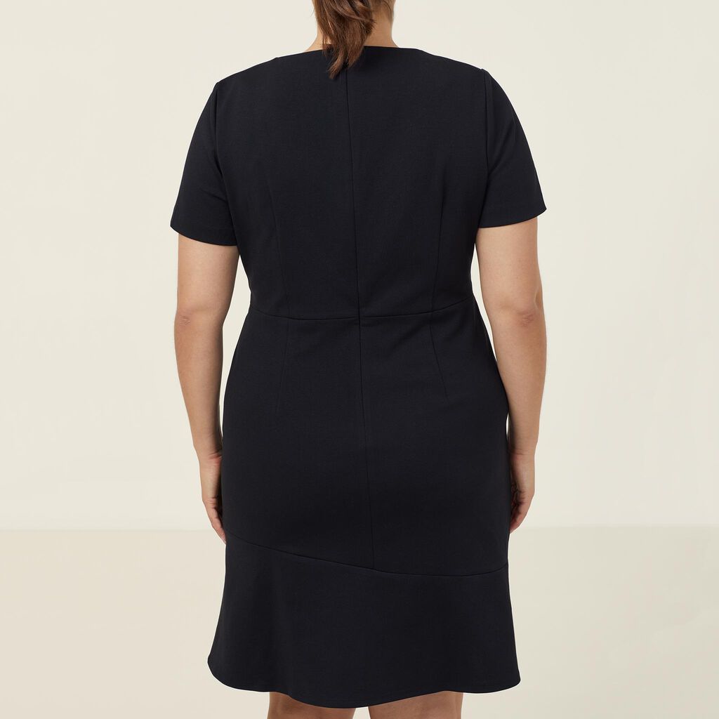 Ponte Knit Short Sleeve Dress