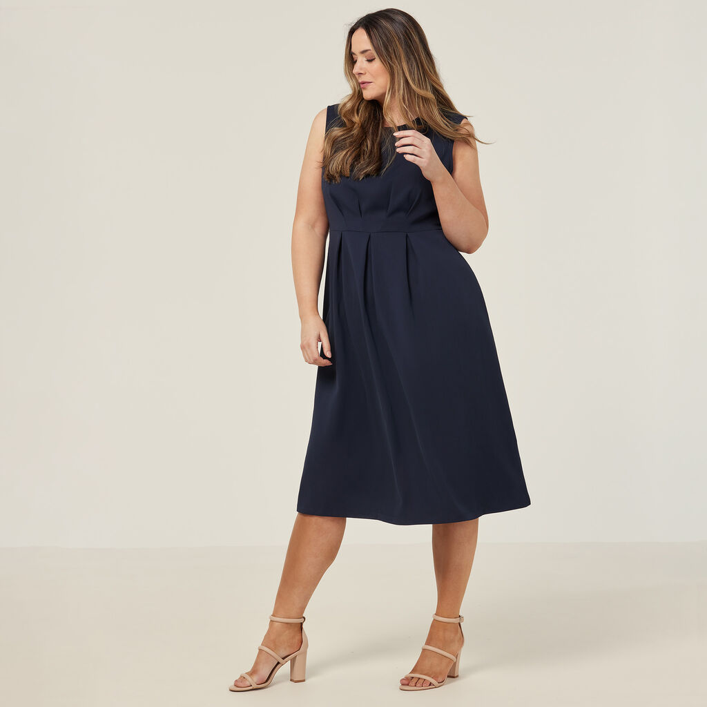 Crepe Stretch Sleeveless Dress