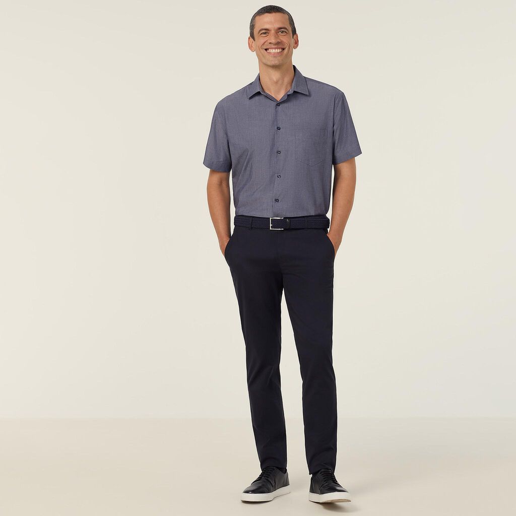 Poly Cotton End On End Short Sleeve Shirt