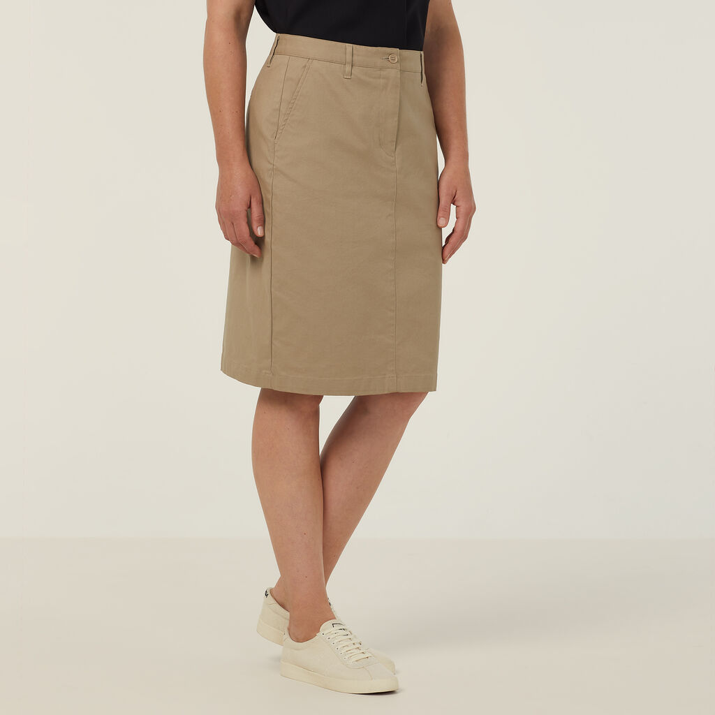 Stretch Cotton Chino Skirt