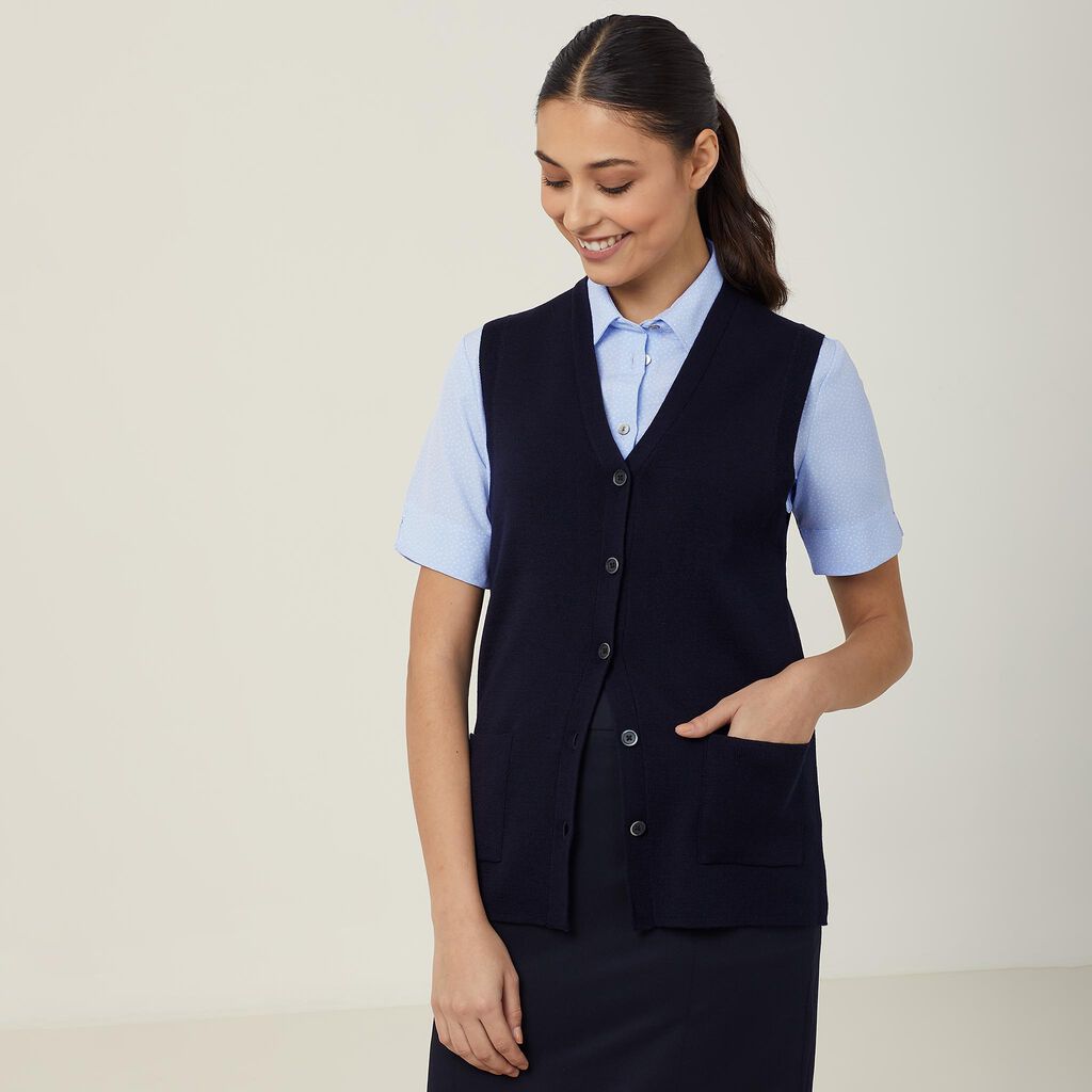 Wool Rich V-Neck Vest 