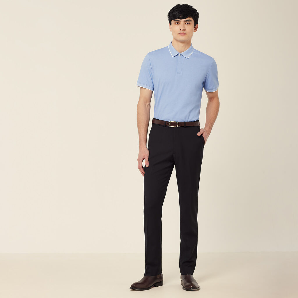 Wool Blend Twill Secret Waist Tailored Pant