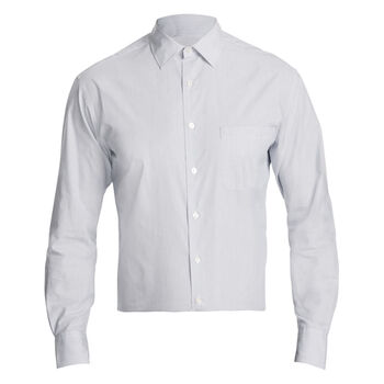 Poly Cotton Textured Stripe Long Sleeve Shirt
