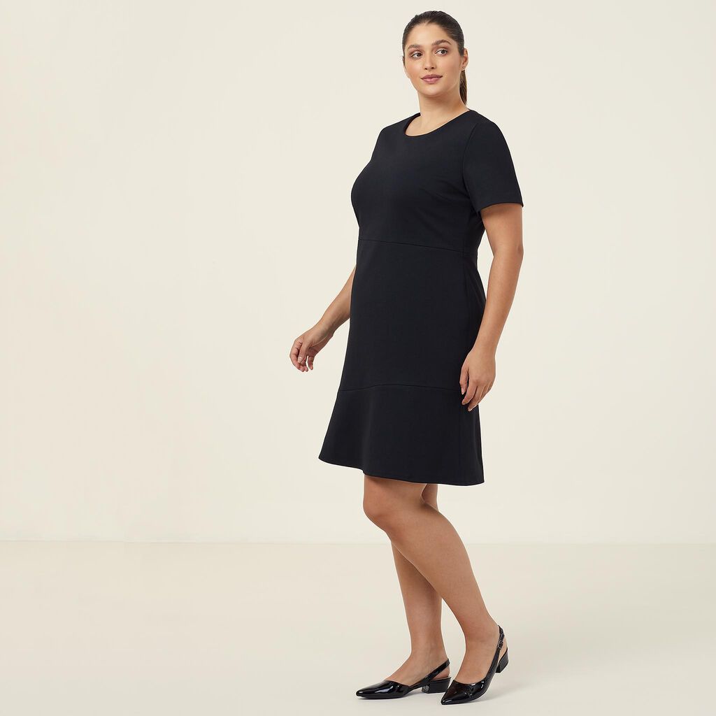 Ponte Knit Short Sleeve Dress