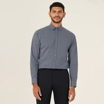Avignon Window Check Stretch Long Sleeve Shirt