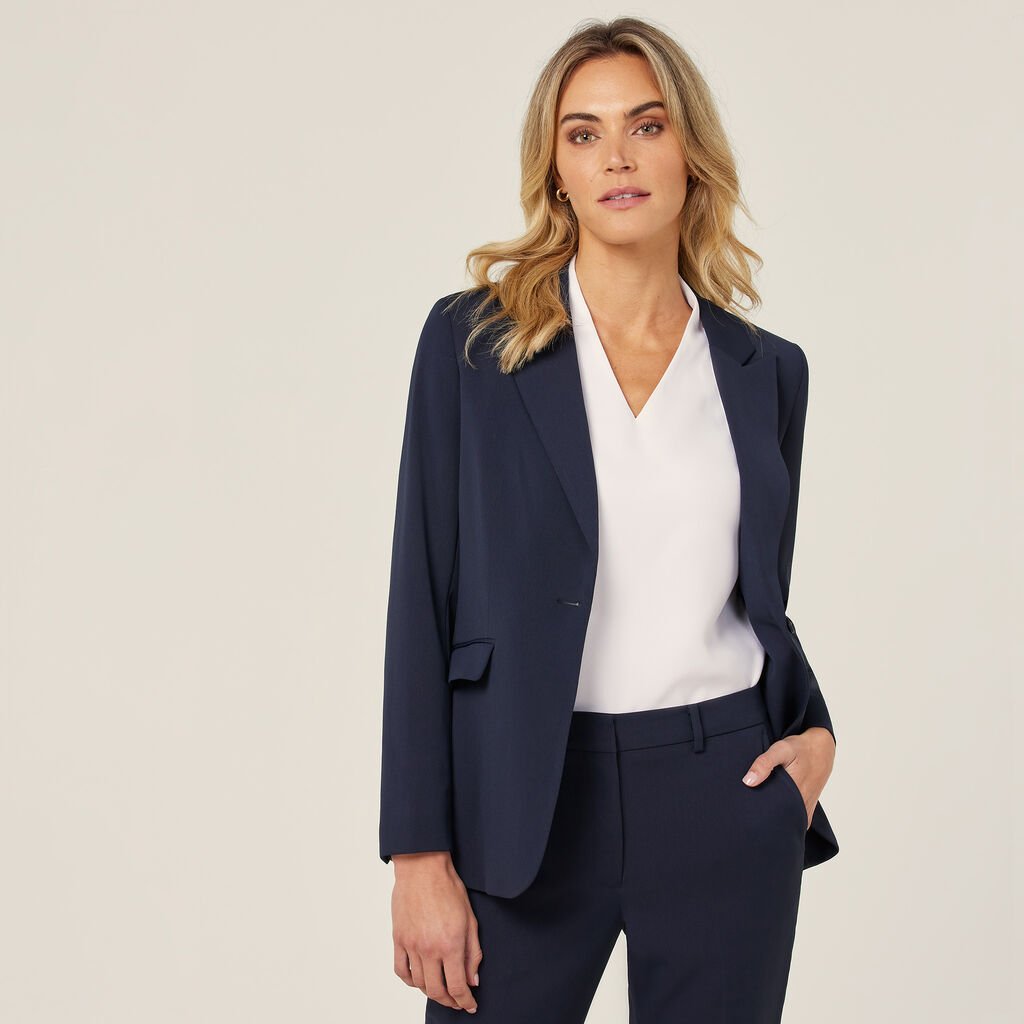 Crepe Stretch Longline Jacket