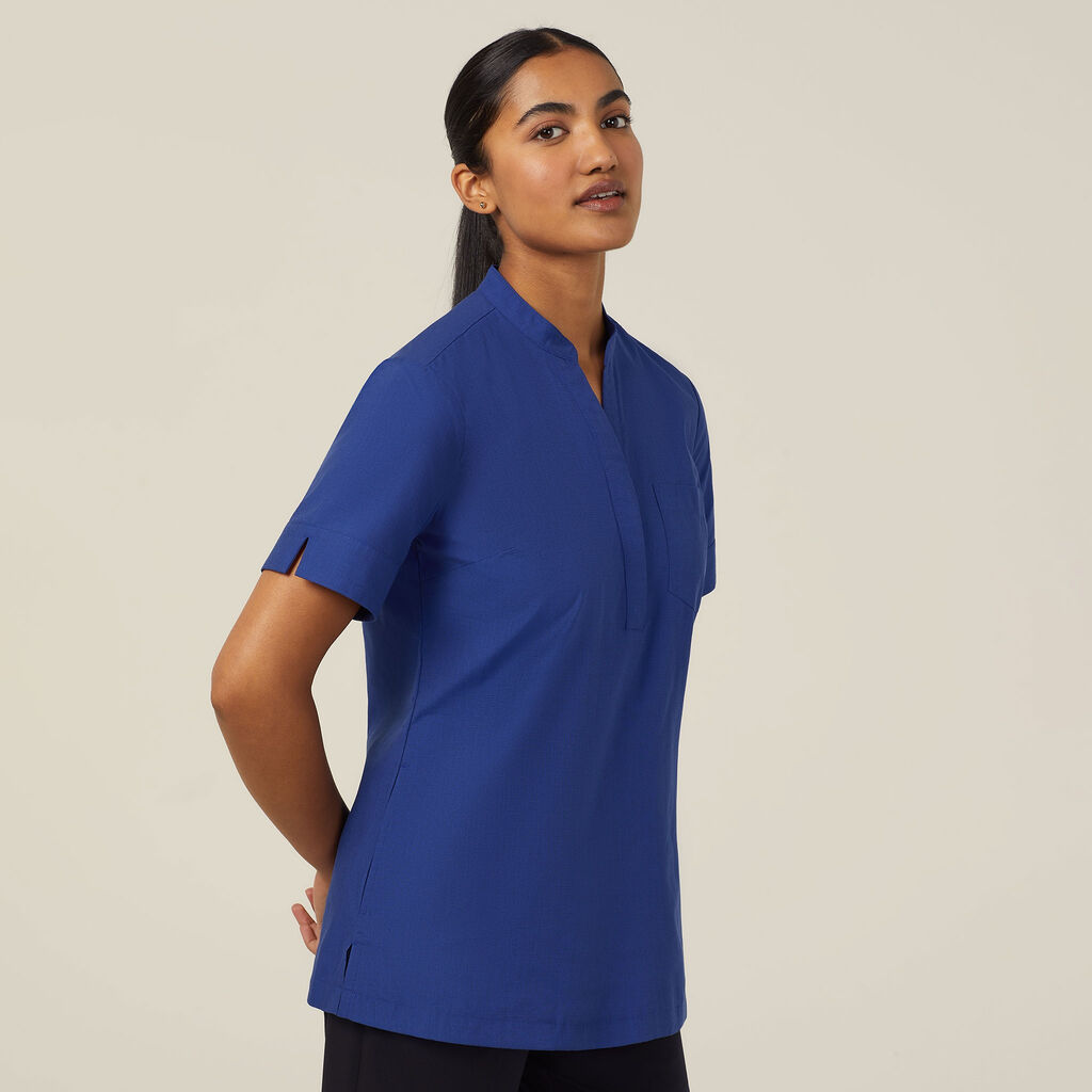 Poly Cotton End On End Short Sleeve Tunic