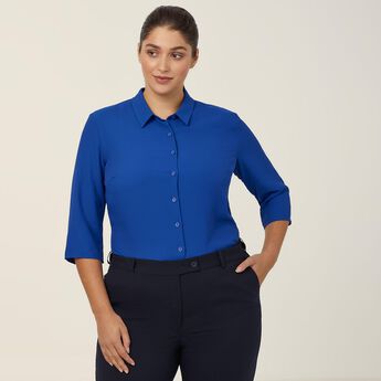 3/4 Sleeve Pleat Detail Blouse