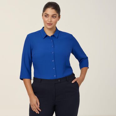3/4 Sleeve Pleat Detail Blouse