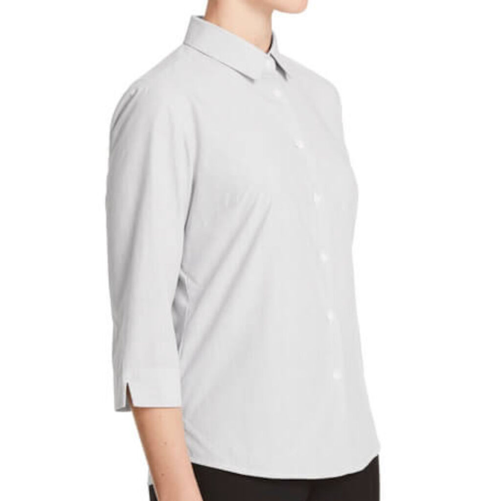 Textured Stripe 3/4 Sleeve Shirt