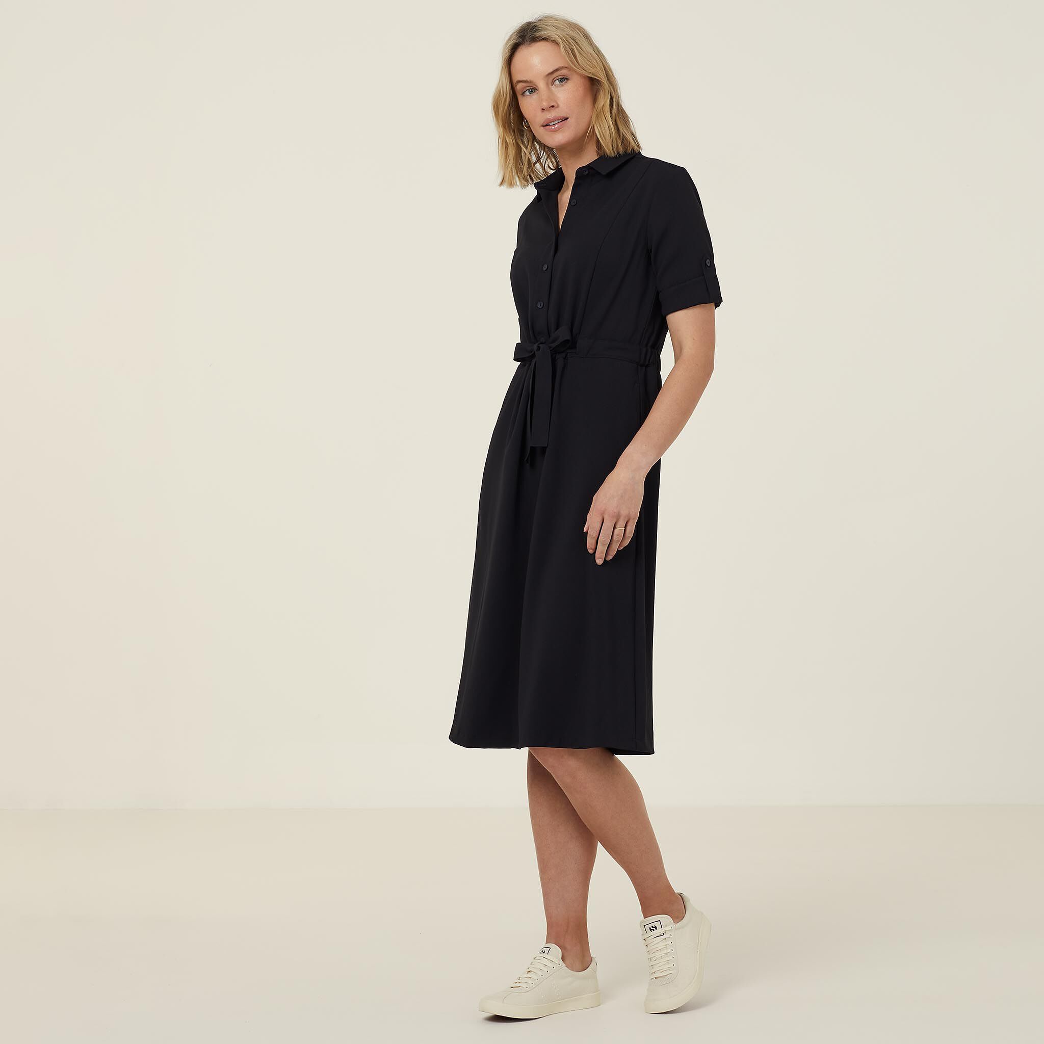 Heavy Stretch Georgette Shirt Dress