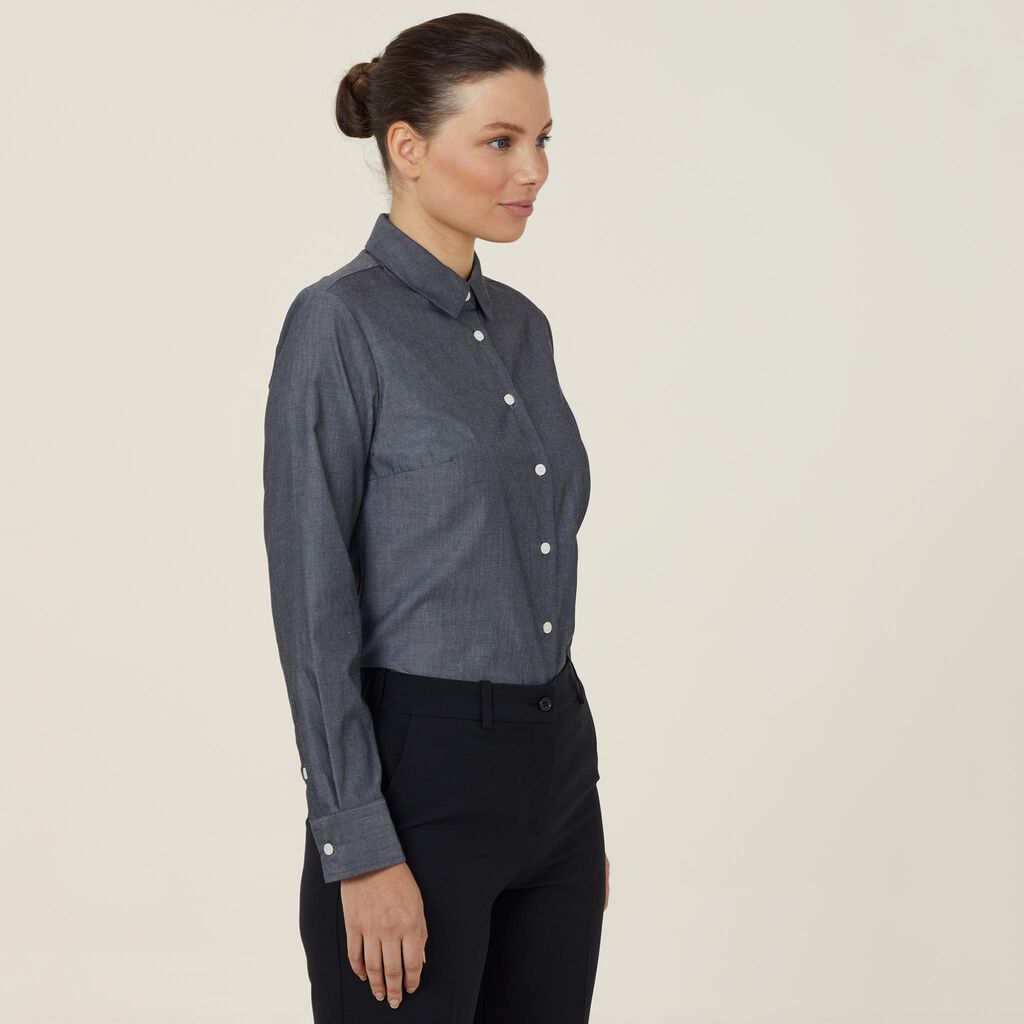Long Sleeve Chambray Shirt