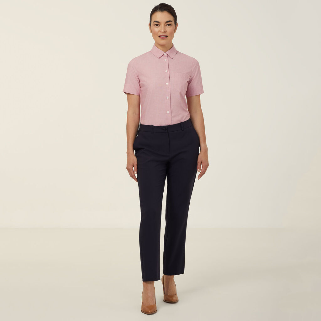 Poly Cotton End On End Short Sleeve Shirt