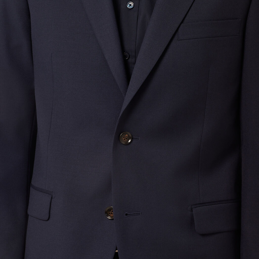 Wool Blend Twill Tailored 2 button jacket