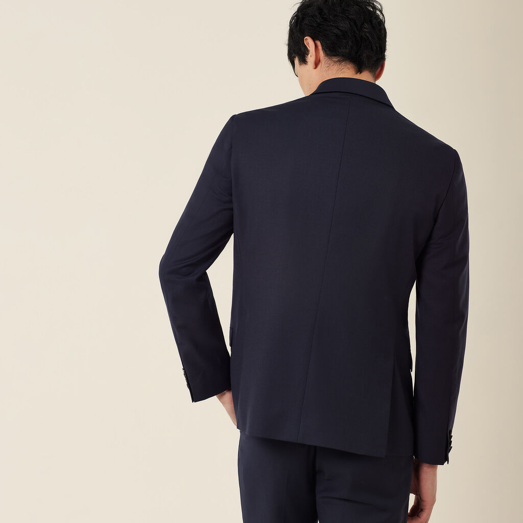 Wool Blend Twill Tailored 2 button jacket