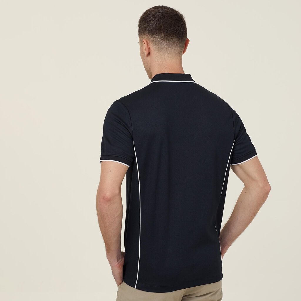 Antibacterial Polyface Short Sleeve Tipped Polo