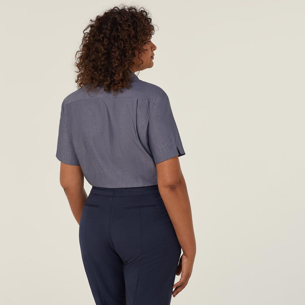 Poly Cotton End On End Short Sleeve Shirt